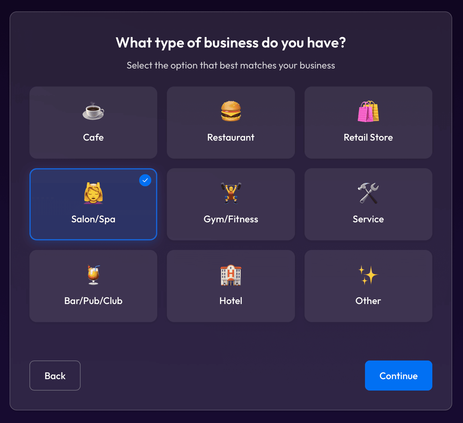Choosing a loyalty program type in Passtastic