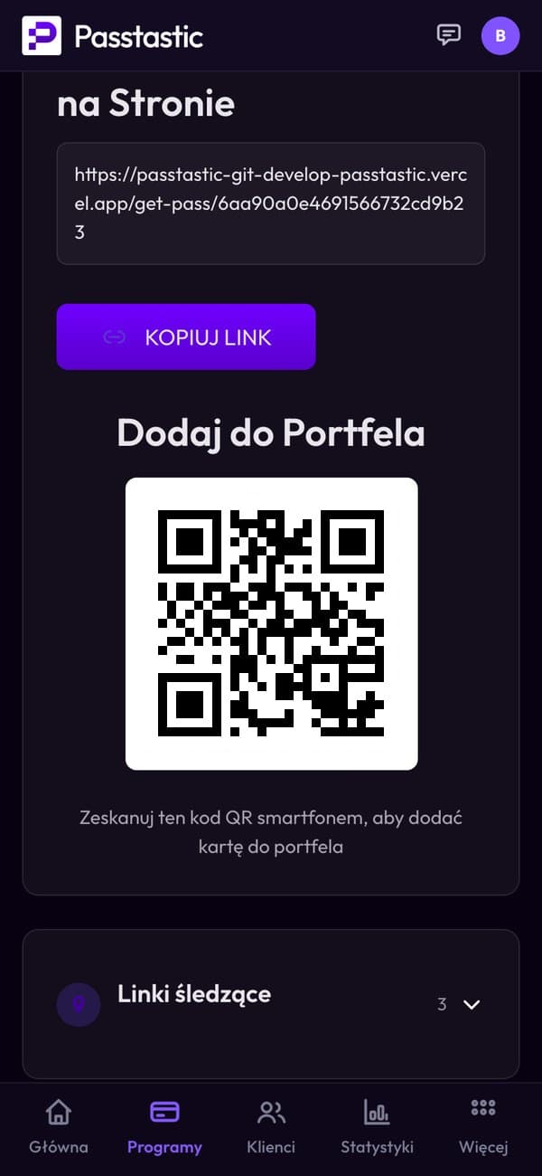 Karta Udostępnij: kod QR Corner Café do dodania karty