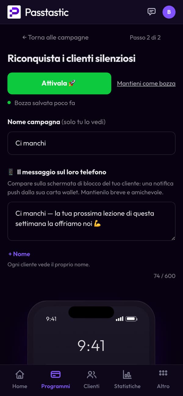 La campagna di riconquista di North Side Fitness: il nome e il messaggio che ricevono gli iscritti