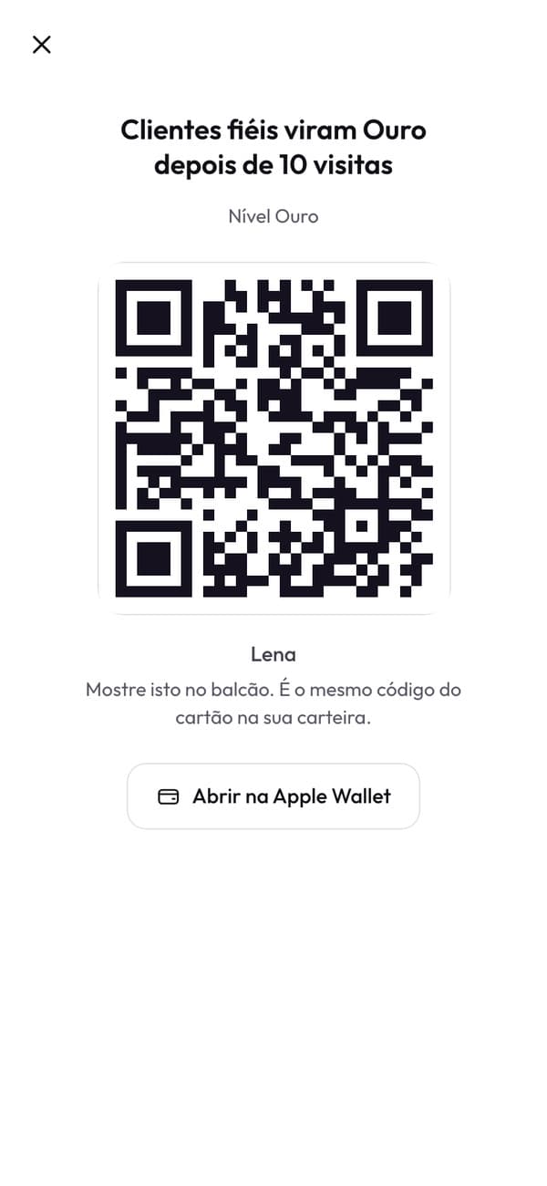 O código que a Lena mostra no balcão