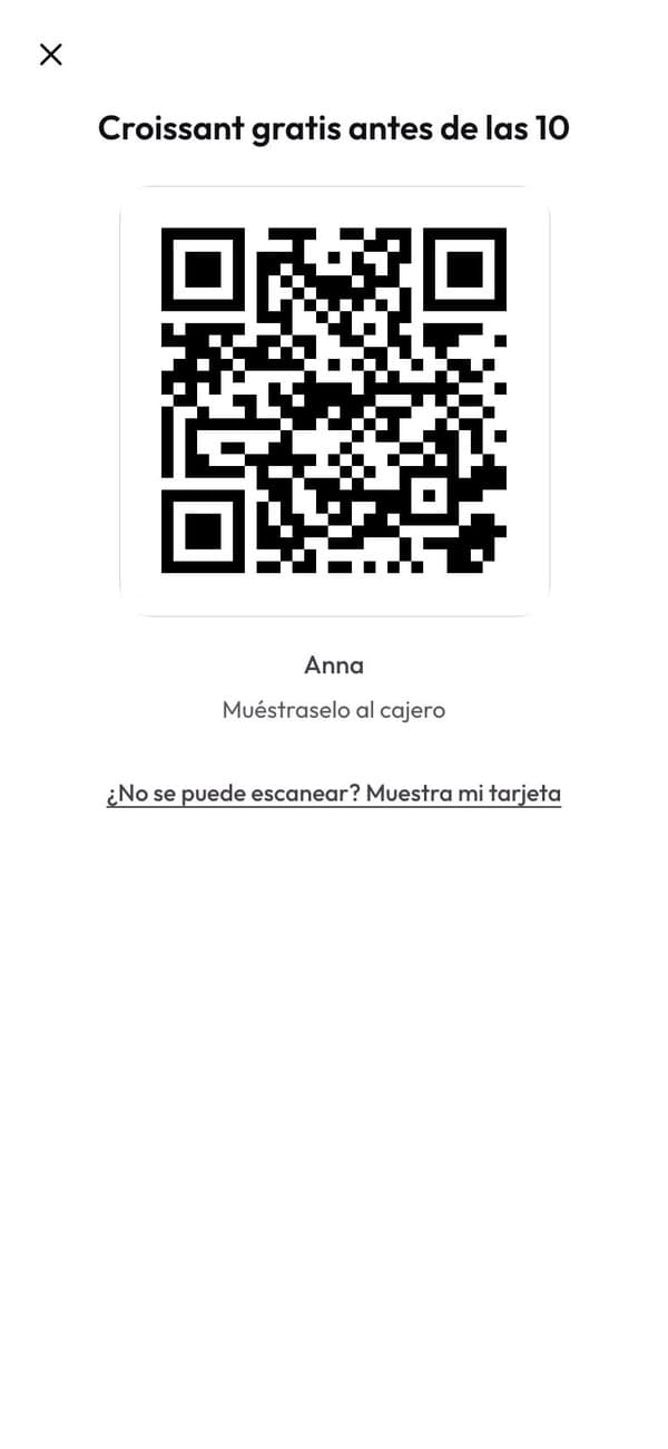 El código propio de la oferta, que escanea tu equipo